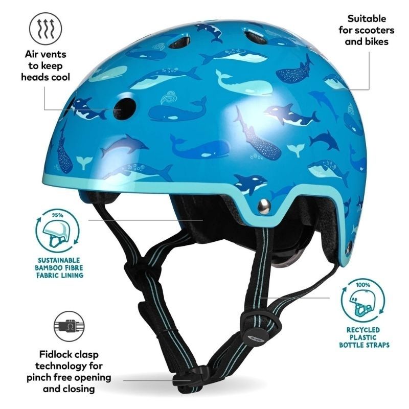 Micro Scooter Deluxe Eco Helmet - Sealife